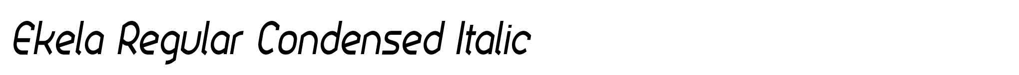 Ekela Regular Condensed Italic image